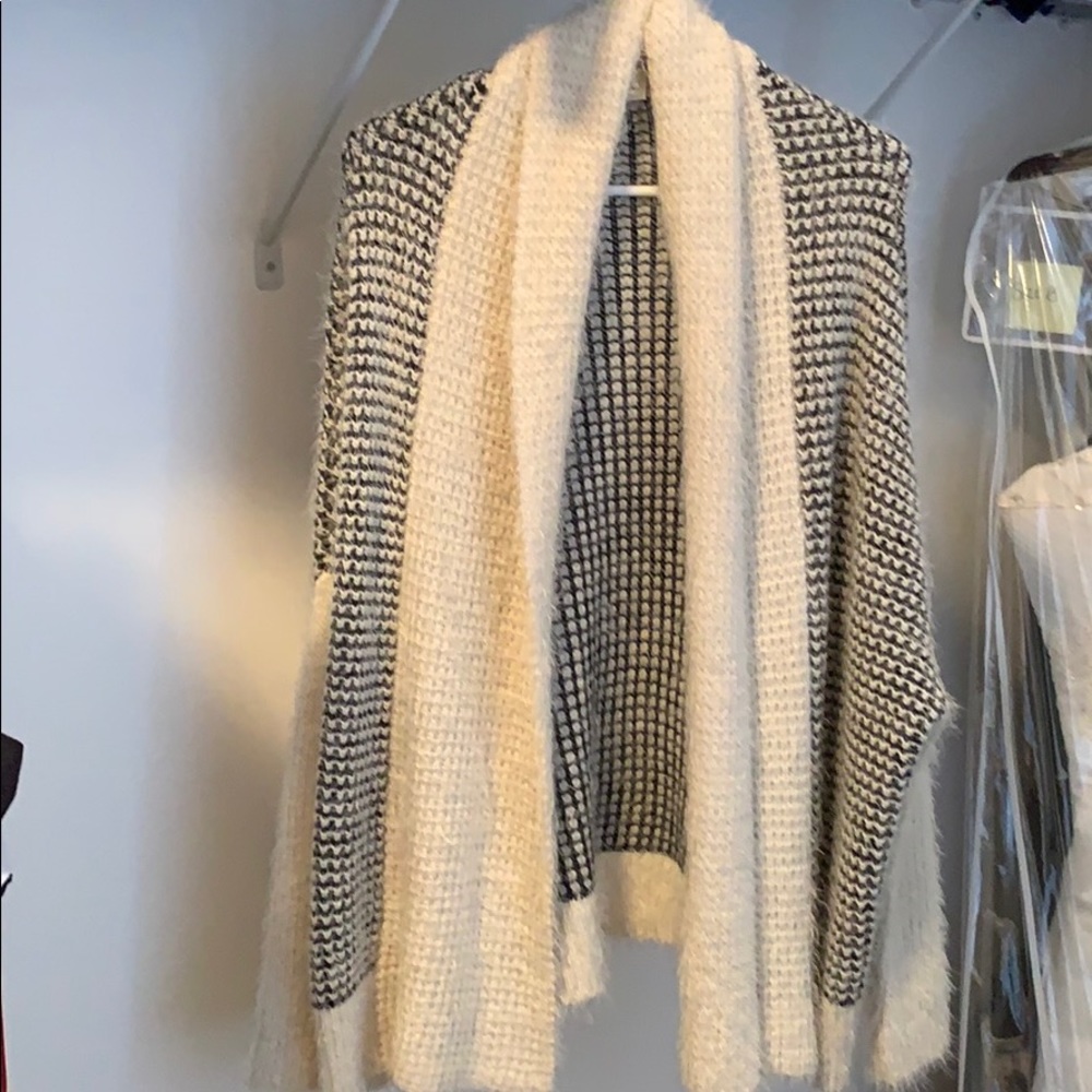 Black and cream cardigan